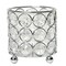 Elegant Designs Elipse Crystal Decorative Flower Vase, Candle Holder, Wedding Centerpiece, 3.25 Inch, Chrome